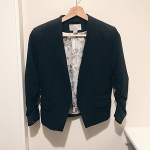 H&M Cropped Black Scrunched Blazer